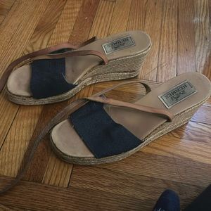 HERMES size 9 Espadrilles. Worn condition. Denim.